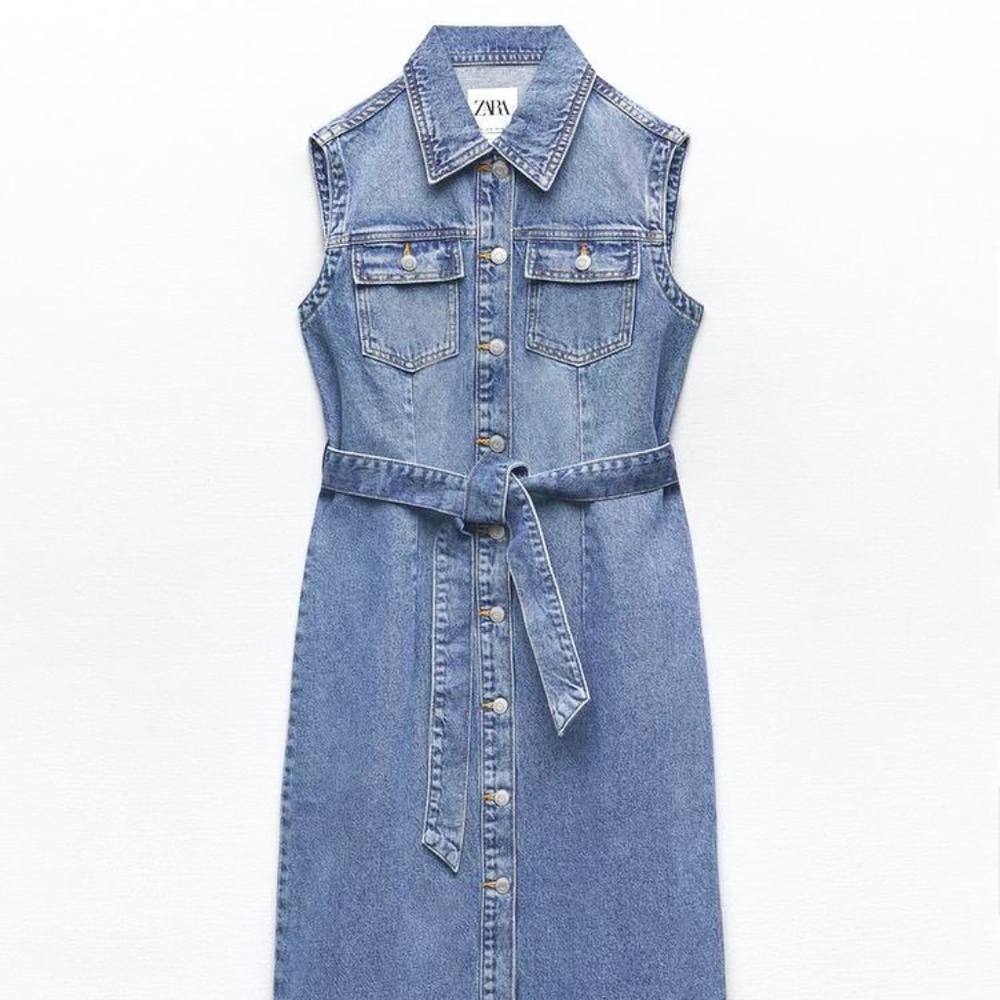 Zara Midi Jean Dress- Never worn- size XL